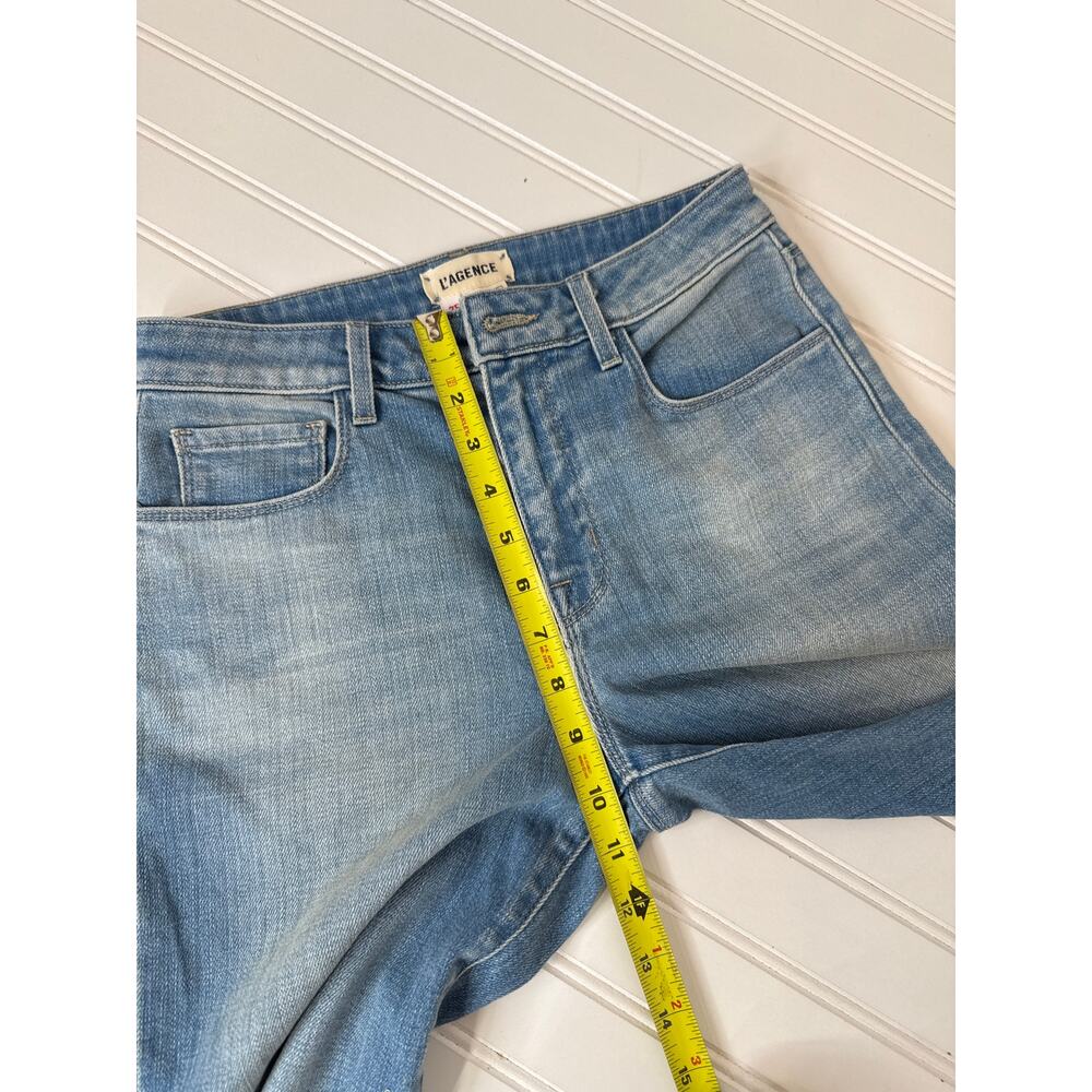 NWOT L’AGENCE Bermuda Shorts Tan & Blue Denim Casual Womens Bundle Sz 25 - Picture 5 of 9